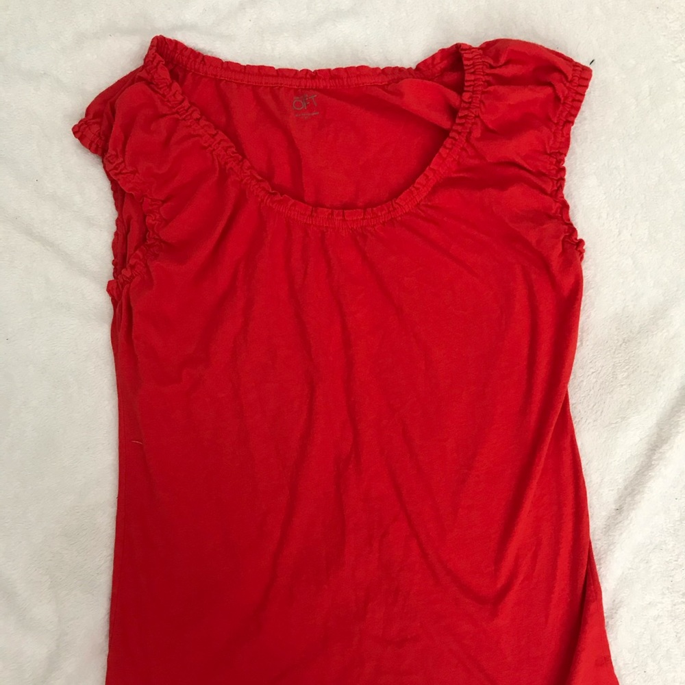 Red Medium Tank Top with Frills